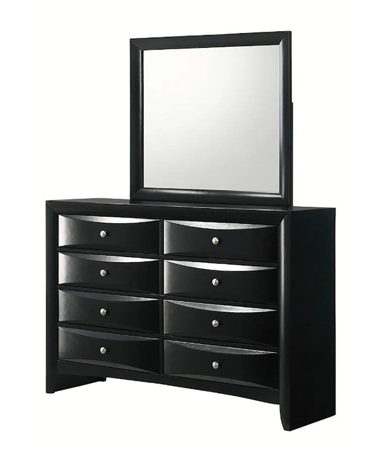Crown Mark Furniture Fallon 8 Drawer Dresser in Black