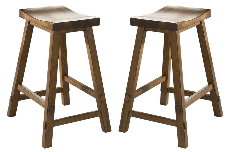 Liberty Furniture Creations II 30 Inch Sawhorse Barstool in Tobacco Finish (Set of 2) image