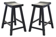 Liberty Furniture Creations II 24 Inch Sawhorse Barstool in Black (Set of 2) image
