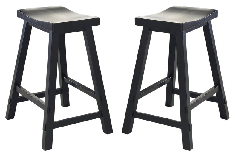 Liberty Furniture Creations II 24 Inch Sawhorse Barstool in Black (Set of 2) image