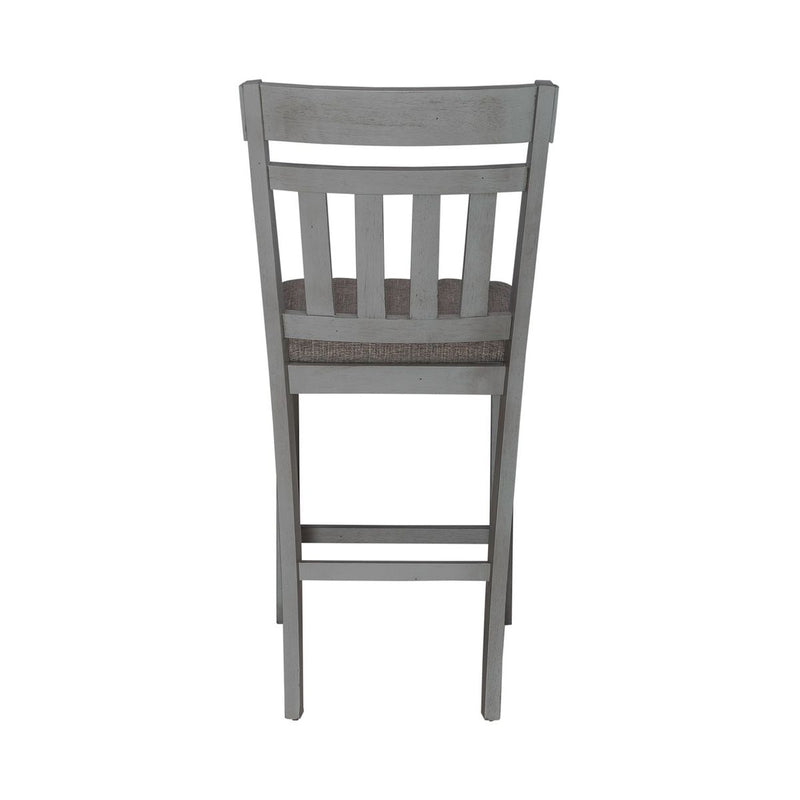 Liberty Furniture Newport Splat Back Counter Chair (Set of 2) in Smokey Grey