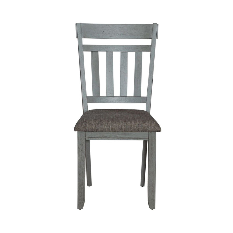 Liberty Furniture Newport Splat Back Side Chair (Set of 2) in Smokey Grey