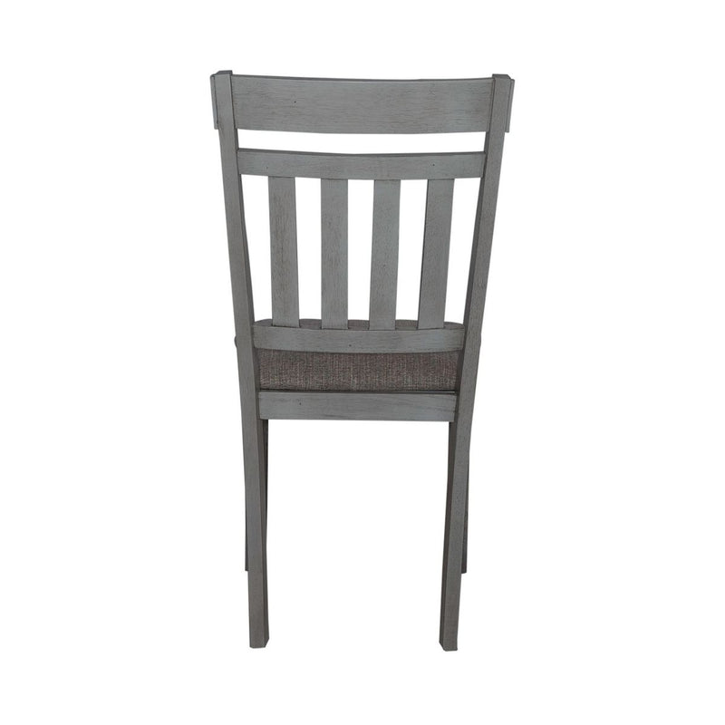 Liberty Furniture Newport Splat Back Side Chair (Set of 2) in Smokey Grey