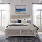 Liberty Furniture Backroads King Sleigh Bed in Weathered White/Parchment Brown image