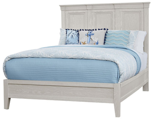Vaughan-Bassett Passageways Oyster Grey Cal King Mansion Bed with Low Profile Footboard in Grey image