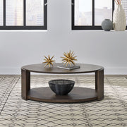 Liberty Furniture City View Oval Cocktail Table in Coffee Bean image