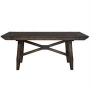 Liberty Furniture Double Bridge Trestle Table in Dark Chestnut image
