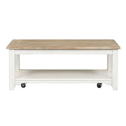 Liberty Furniture Summerville Rectangular Cocktail Table in Soft White Wash image