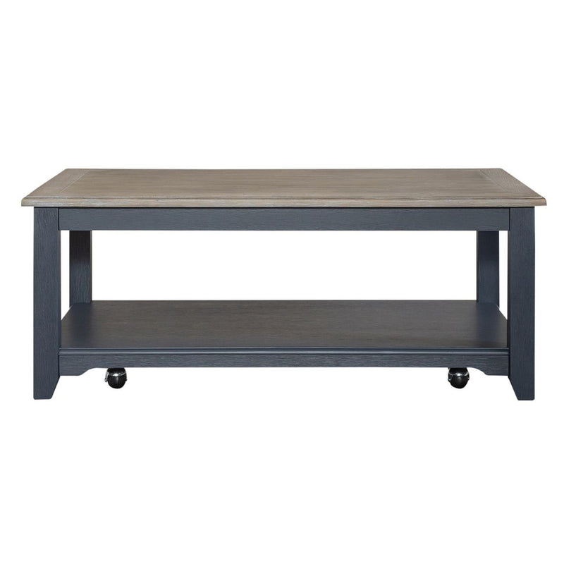 Liberty Furniture Summerville Rectangular Cocktail Table in Navy image