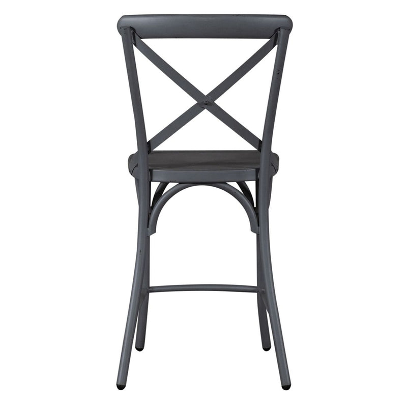 Liberty Furniture Vintage Series X Back Counter Chair in Grey