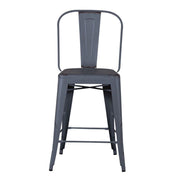 Liberty Furniture Vintage Series Bow Back Counter Chair in Grey (Set of 2) image