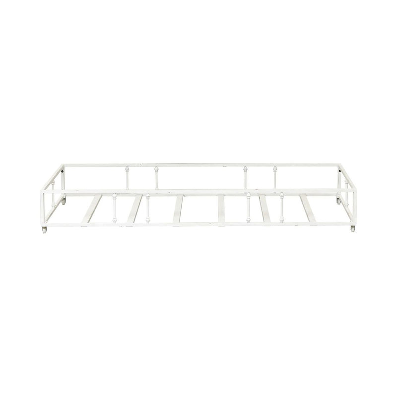 Liberty Furniture Vintage Series Twin Metal Trundle in Antique White