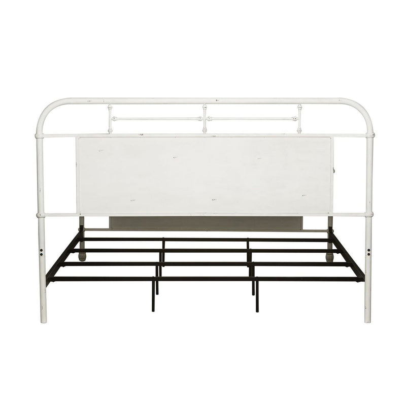 Liberty Furniture Vintage Series Queen Metal Bed in Antique White