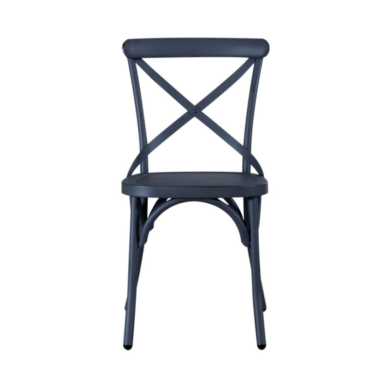 Liberty Furniture Vintage Series X Back Side Chair in Navy (Set of 2) image