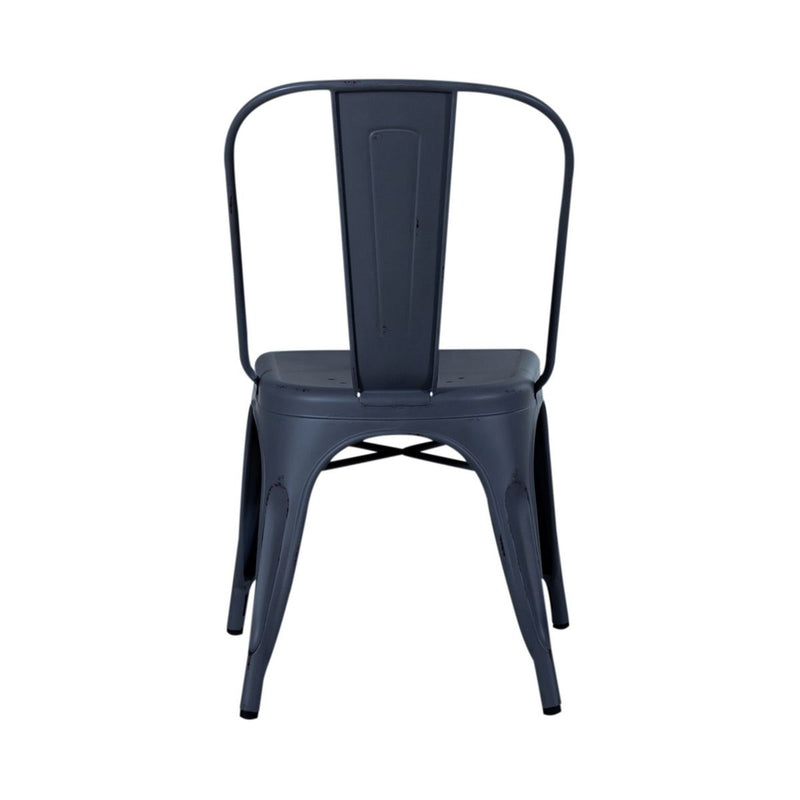 Liberty Furniture Vintage Series Bow Back Side Chair in Navy (Set of 2)