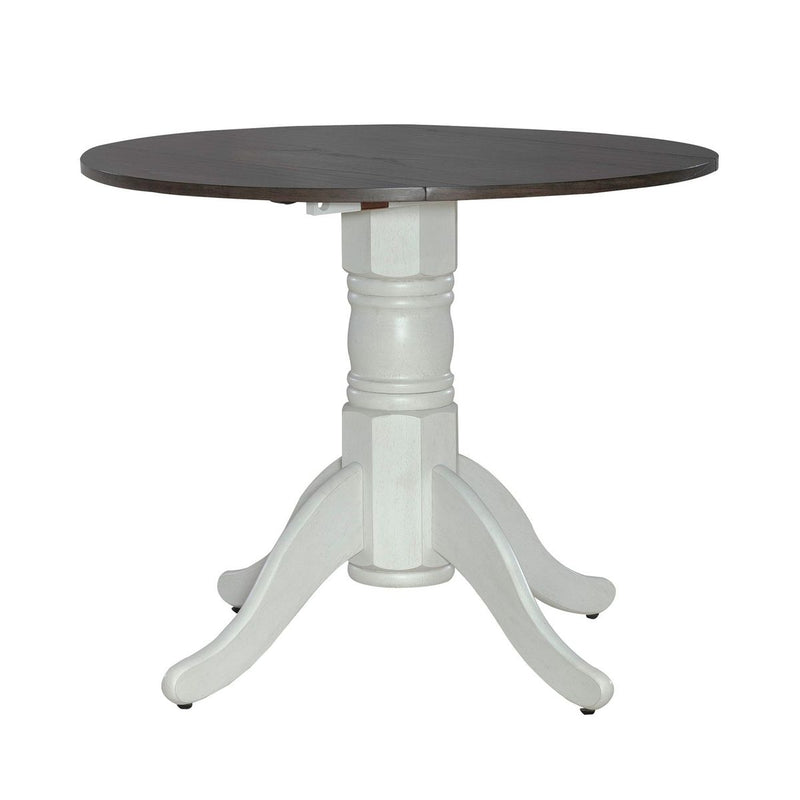 Liberty Furniture Brook Bay Drop Leaf Table in Textured White image