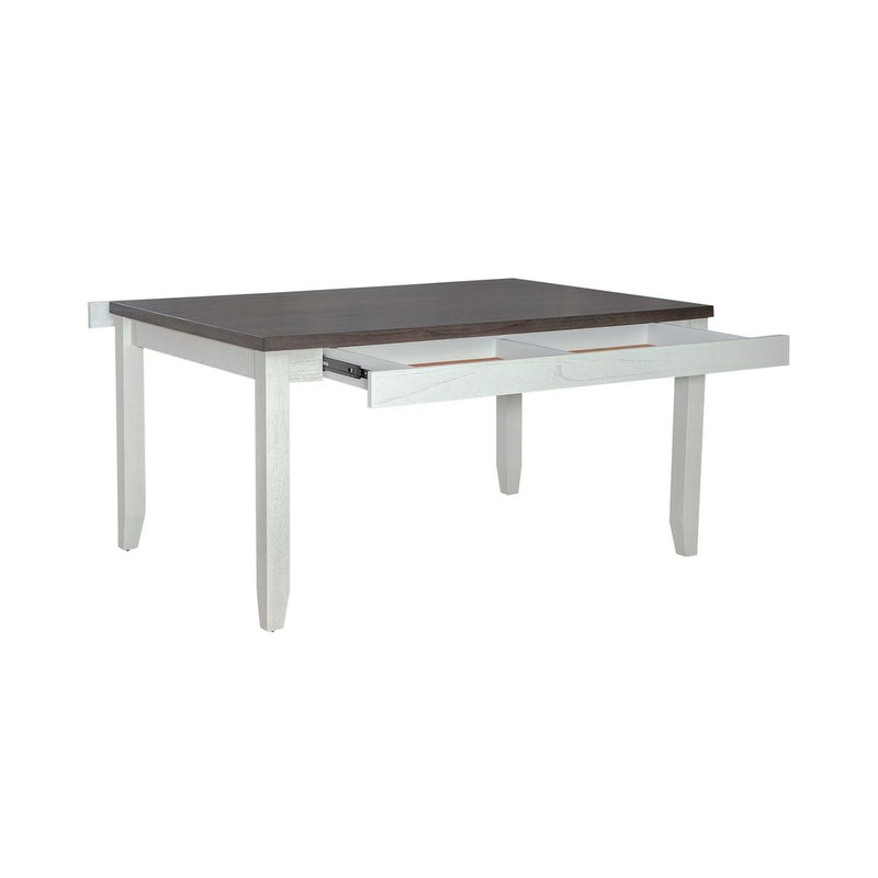 Liberty Furniture Brook Bay Rectangular Leg Table in Textured White 182-CD-RLS