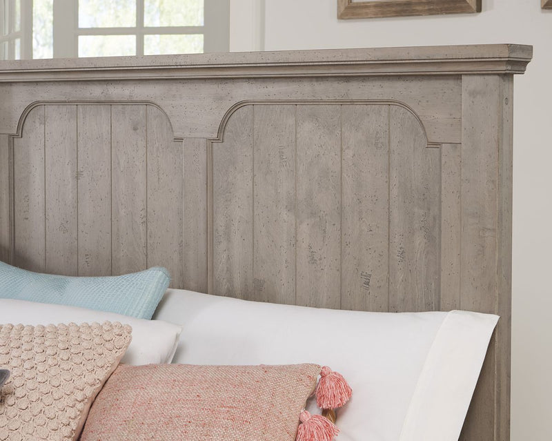 Vaughan-Bassett Joinery Queen Panel Bed in Washed White Oak 194