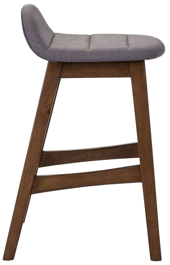 Liberty Furniture Space Saver 24" Counter Chair (Grey) in Satin Walnut (Set of 2)