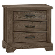 Vaughan Bassett Yosemite 3 Drawer Nightstand in Smoke image