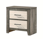 Crown Mark Furniture Rhett 2 Drawer Nightstand in Gray image