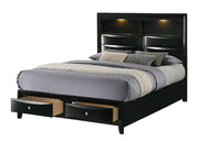 Crown Mark Furniture Fallon Queen Platform Bed with Storage in Black B4288-Q image