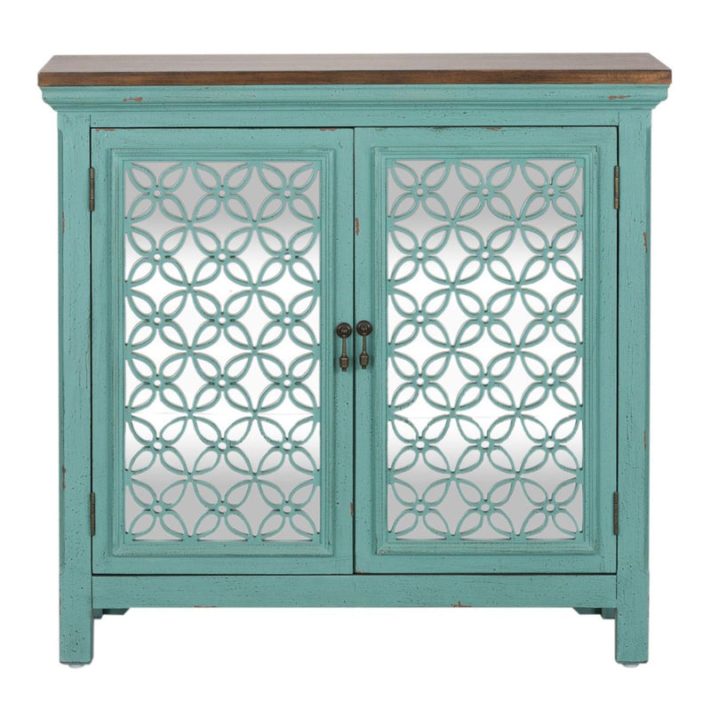 Liberty Furniture Kensington 2 Door Accent Cabinet in Turquoise image