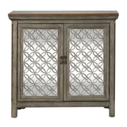 Liberty Furniture Westridge 2 Door Accent Cabinet in Wire Brushed Gray and White image
