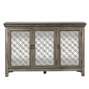 Liberty Furniture Westridge 3 Door Accent Cabinet in Wire Brushed Gray and White image