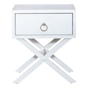 Liberty Furniture Midnight 1 Drawer Accent Table in Wire Brushed White image