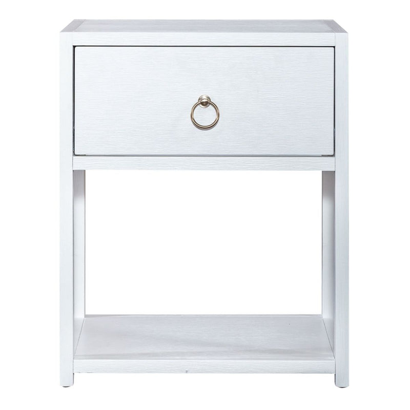 Liberty Furniture Midnight 1 Shelf Accent Table in Wire Brushed White image