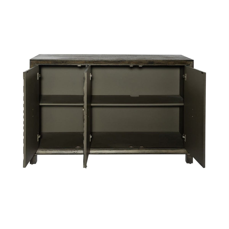 Liberty Furniture Chaucer 3 Door Accent Cabinet in Aged Whiskey