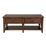 Liberty Furniture Lake House Cocktail Table in Rustic Brown Oak image
