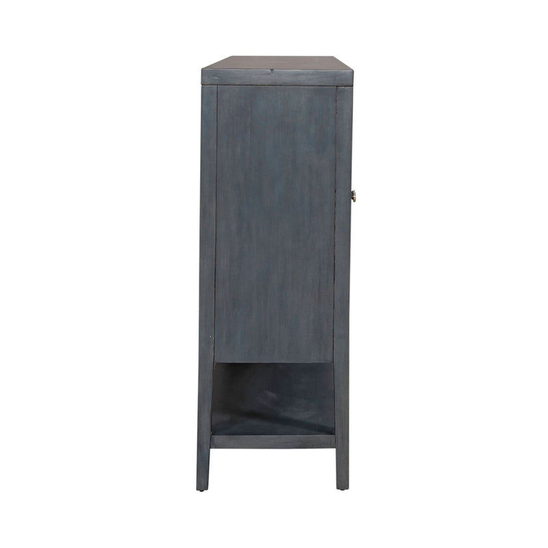 Liberty Furniture Circle View Four Door Accent Cabinet in Blue Dusk EST SHIP TIME APPX 4 WEEKS