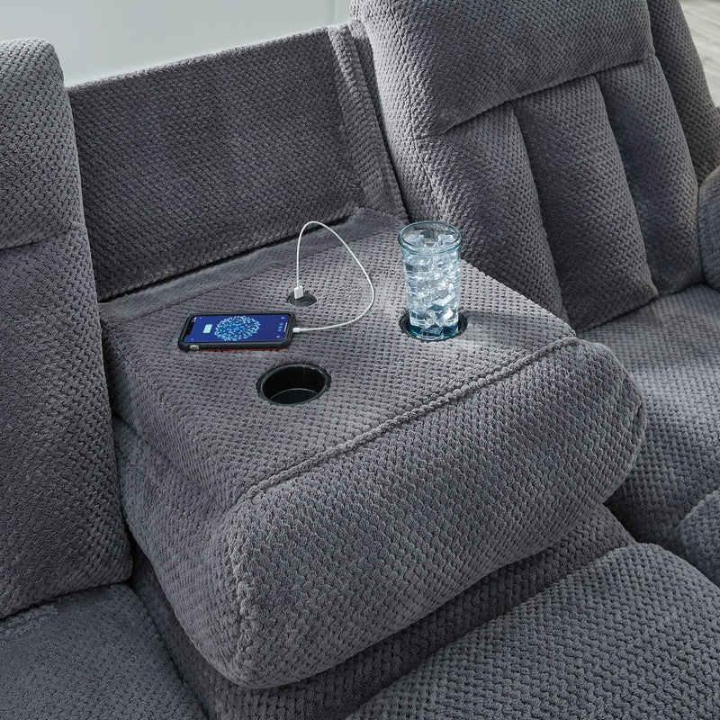 Observation Power Reclining Sofa with Drop Down Table