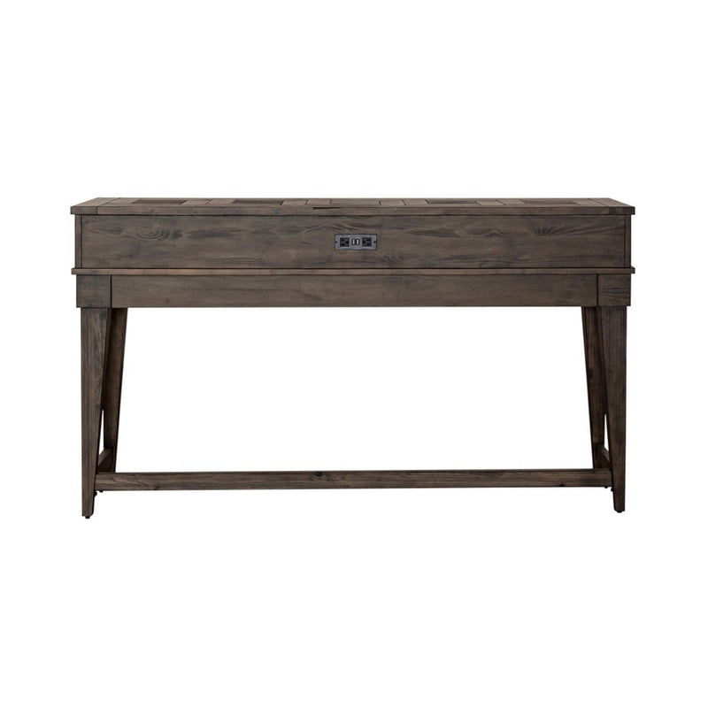 Liberty Furniture Arrowcreek Console Bar Table in Weathered Stone image