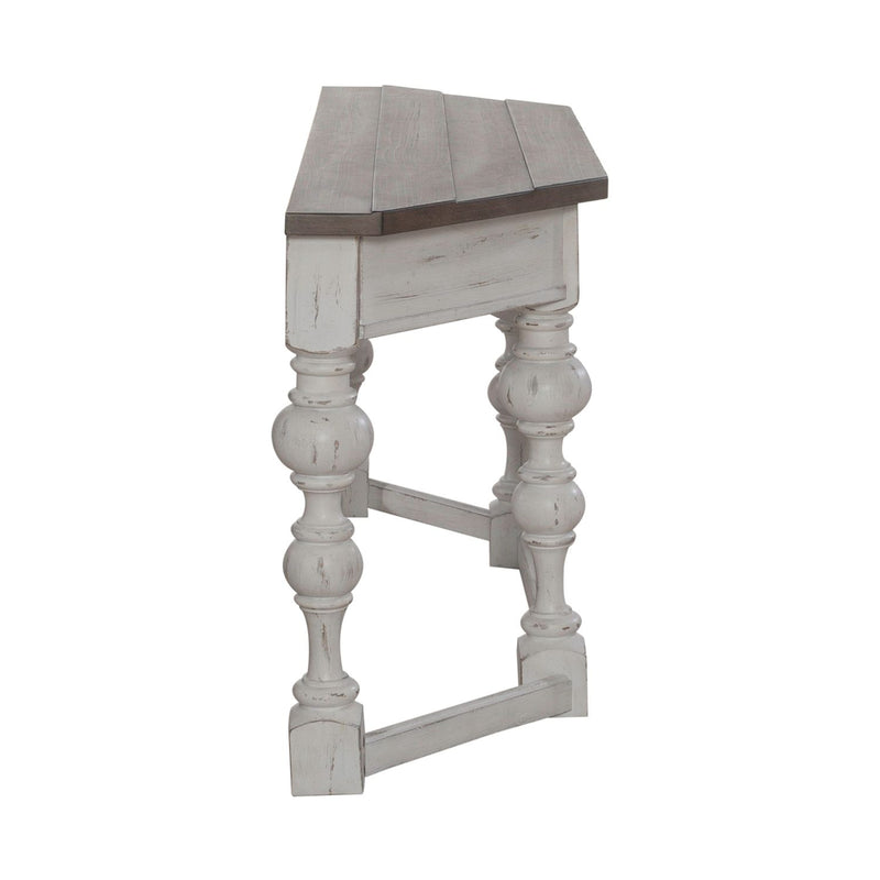 Liberty Furniture River Place Accent Console Table in Riverstone White & Tobacco EST SHIP TIME APPX 4 WEEKS