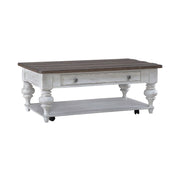 Liberty Furniture River Place Cocktail Table in Riverstone White & Tobacco image