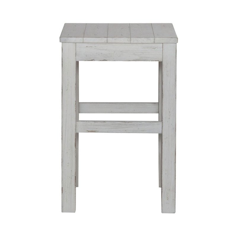 Liberty Furniture River Place Console Stool in Riverstone White & Tobacco