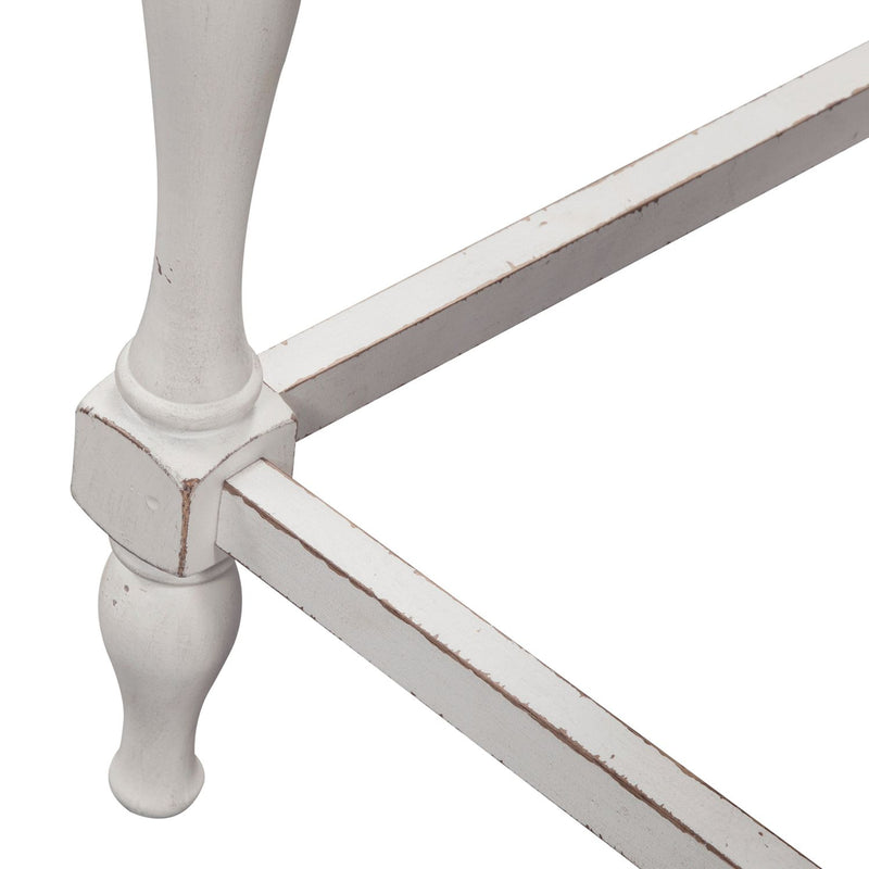 Liberty Furniture Magnolia Manor Spindle Back Counter Chair in Antique White