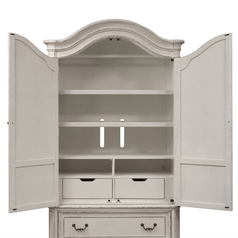 Liberty Magnolia Manor Armoire in Antique White/B