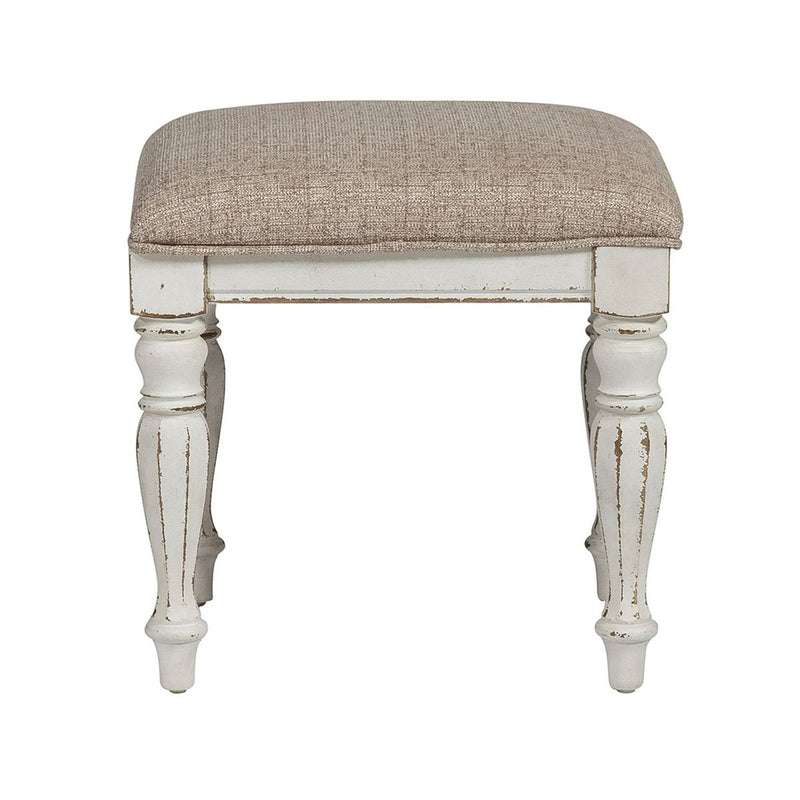 Liberty Magnolia Manor Vanity Stool in Antique White