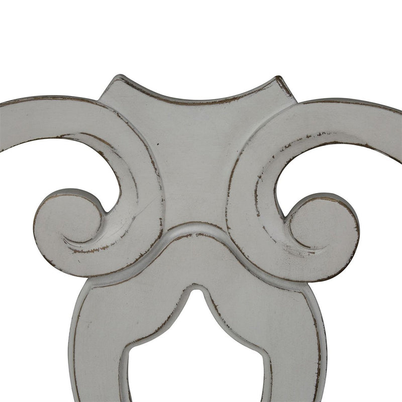 Liberty Furniture Magnolia Manor Splat Back Side Chair in Antique White (Set of 2)