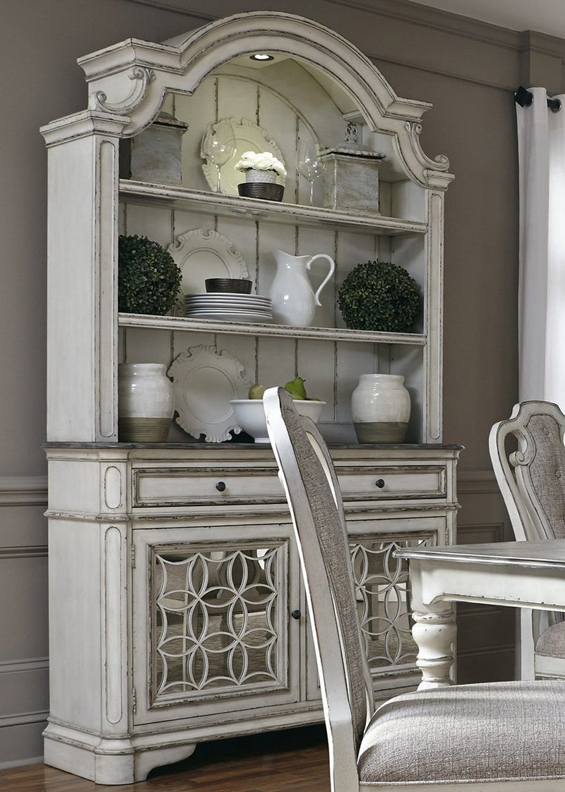 Liberty Furniture Magnolia Manor Display China in Antique White