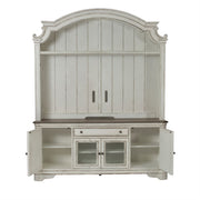 Liberty Magnolia Manor Entertainment TV Stand w/Hutch in Antique White image