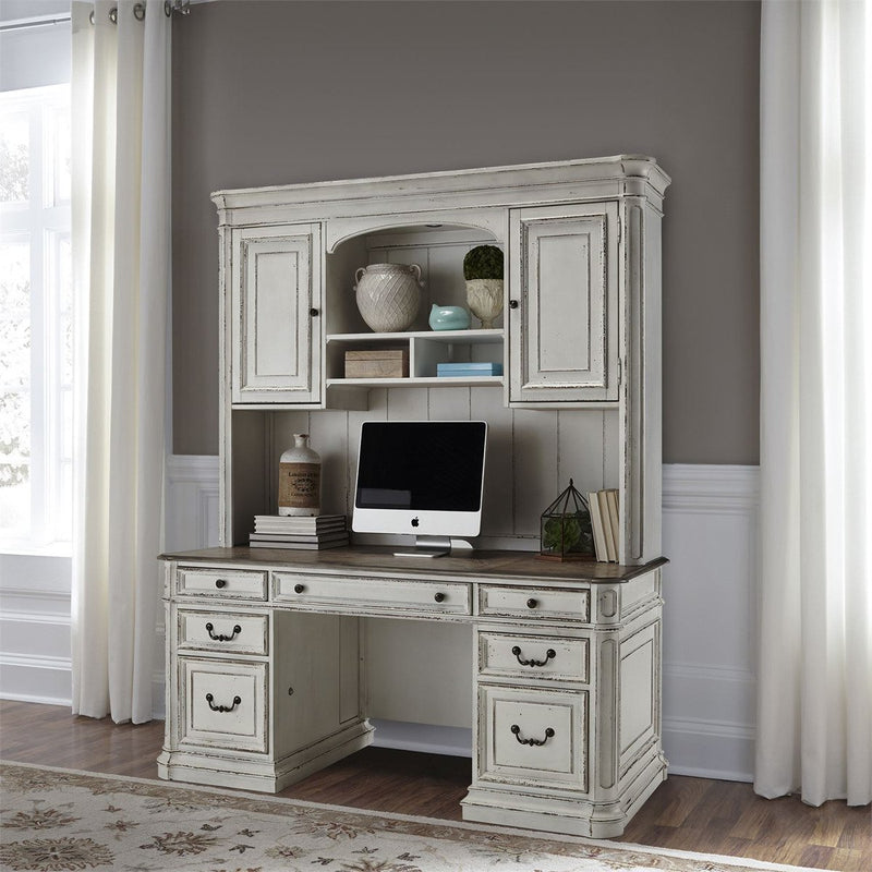 Liberty Magnolia Manor Credenza in Antique White