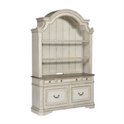 Liberty Magnolia Manor Credenza with Hutch in Antique White image