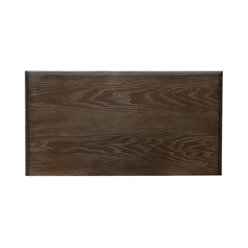 Liberty Furniture Magnolia Manor Pet Feeder Cabinet in Antique White & Weathered Bark EST SHIP TIME APPX 4 WEEKS