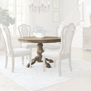 Liberty Furniture Magnolia Manor Pedestal Dining Table in Weathered Bisque image