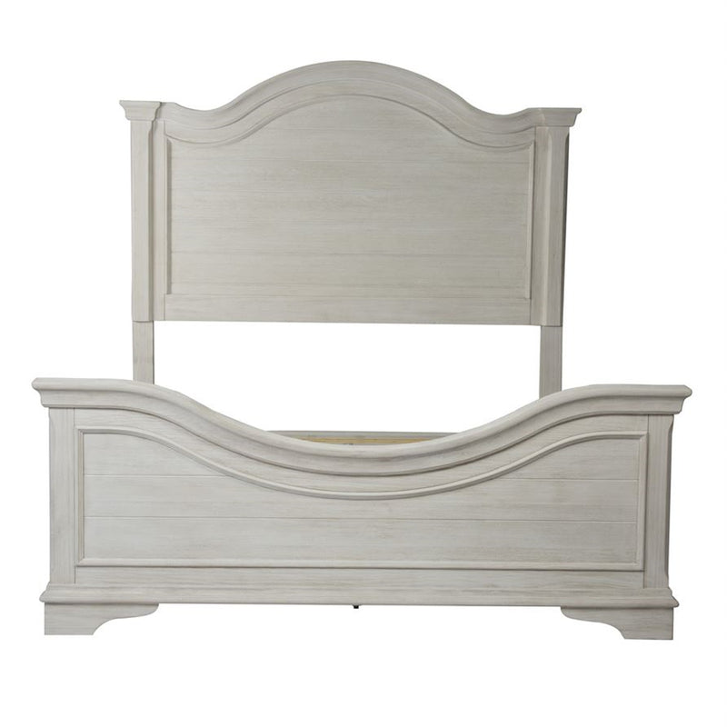 Liberty Furniture Bayside King Panel Bed in Antique White